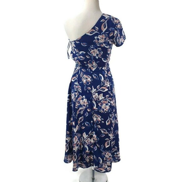 NEW Charles Henry One Shoulder Midi Dress - Picture 4 of 10